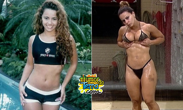 famosos antes e depois da academia
