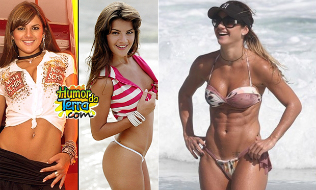 famosos antes e depois da academia